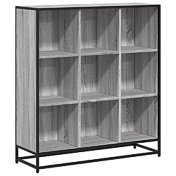 vidaXL Bibliothèque sonoma gris 97,5x33x107,5 cm bois ingénierie métal