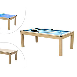 Avis Vente-Unique Table transformable - Billard & Ping-pong BALTHAZAR - 213*112*81.5cm - Bleu