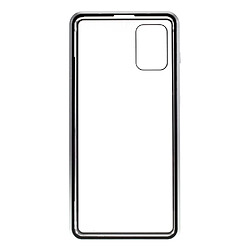 Bumper en métal cadre d'adsorption magnétique double face unique argent pour votre Samsung Galaxy A71 SM-A715