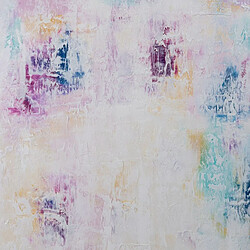 BigBuy Home Toile Blanc Violet Abstrait 120 x 3,5 x 120 cm