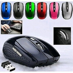 Universal Nouvelles souris de souris sans fil portables 2,4 g (bleu)