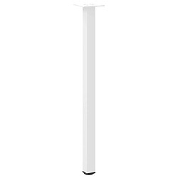 Avis vidaXL Pieds de table basse 4 pcs blanc 72-74 cm acier