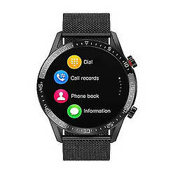 Chrono Montre Connectée pour Femme Homme Sport Avec IP68 Etanche Fréquence Cardiaque Suivi du Sommeil Notification pour Android iOS-Noir