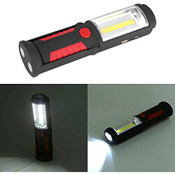 BESTA Lampe de Travail LED Rechargeable avec Magnétique Lampe de Torches de LED 2200mAh COB LED 650Lm pour Auto Garage Atelier Camping Bricolage(Red) pas cher