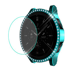 Coque en TPU ENKAY 0.2mm 2.15D 9H avec décoration en strass, électroplaqué, vert pour votre Samsung Galaxy Watch4 Classic 42mm