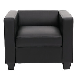 Mendler Fauteuil Club / Lounge Lille, 86x75x70cm ~ simili-cuir noir pas cher