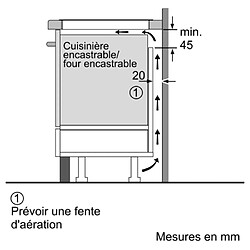 Table de cuisson à induction 60cm 3 feux 7400w noir - pij631fb1e - BOSCH pas cher