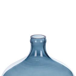 Beliani Vase décoratif ROTI fait à la main Verre 39 cm Bleu pas cher