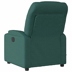 Acheter Maison Chic Fauteuil Relax pour salon, Fauteuil de massage inclinable électrique Vert foncé Tissu -GKD81706