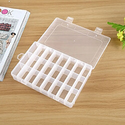 Wewoo Pour Bijoux Boucle D'oreille 5 PCS Plastique Grille Amovible 24 Boîte à Outils Organisateur De Stockage Conteneur