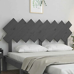 Avis Maison Chic Tête de lit scandinave,Meuble de chambre Gris 159,5x3x80,5 cm Bois massif de pin -MN36085