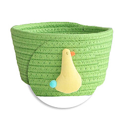 Acheter Panier De Rangement En Fil De Coton Tissé à La Main, Jouets De Table, Canard Vert