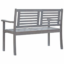 Acheter Maison Chic Banc de jardin 2 places | Banquette de jardin | Chaise Relax avec coussin 120 cm Gris Eucalyptus -MN51274