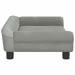 Acheter Maison Chic Niche Lit pour chien | Panier couchage pour chien gris clair 70x48x22 cm velours -GKD88510