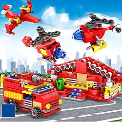 Wewoo Jeu construction DIY 16 en 1 ensembles de blocs de de caserne de pompiers Compatible City Firefighter Éducatifs Briques de jouets, tranche d'âge: 6 ans ci-dessus pas cher