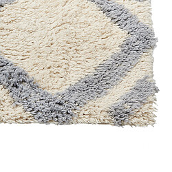 Avis Beliani Tapis en coton 80 x 150 cm beige et gris NEVSEHIR