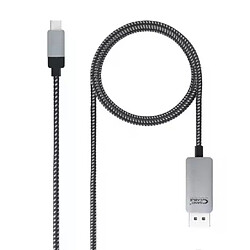 Câble Nanocable Convertisseur USB-C Mâle vers Displayport Mâle 1,8M Noir