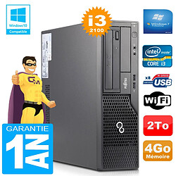 PC Fujitsu Esprimo E500 E85+ SFF Core I3-2100 RAM 4Go Disque 2 To Wifi W7 - Occasion