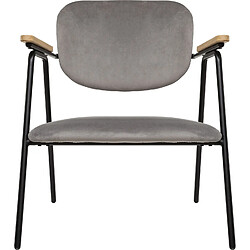 Atmosphera, Createur D'Interieur Fauteuil design en velours Dyer - Gris