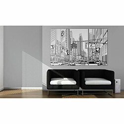 Paris Prix Tableau Imprimé Comic Style en Noir & Blanc 80 x 120 cm