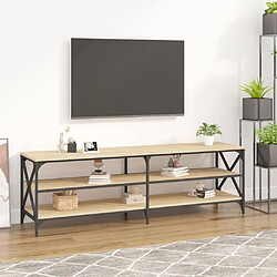 Maison Chic Meuble TV scandinave - Banc TV pour salon chêne sonoma 160x40x50 cm bois d'ingénierie -MN29138