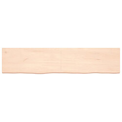 Avis vidaXL Étagère murale 180x40x(2-4) cm bois de chêne massif non traité