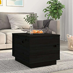 Maison Chic Table basse,Table Console Table d'appoint, Table pour salon Noir 40x50x35 cm Bois massif de pin -MN45844