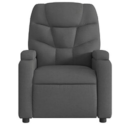 Acheter Maison Chic Fauteuil de massage inclinable,Fauteuil luxe de relaxation Gris foncé Tissu -MN32899