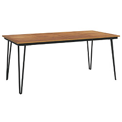 vidaXL Table de jardin avec pieds épingle à cheveux 180x90x75 acacia