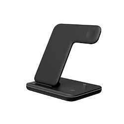 3 en 1 chargeur sans fil prise de charge support de charge sans fil adapté pour Android Apple téléphone portable montre casque-noir