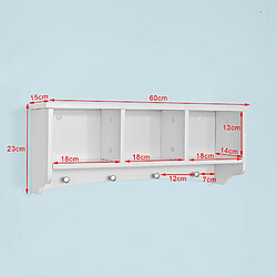 Acheter SoBuy FRG48-W Portemanteau Étagère murale Porte-manteau salle de bain Meuble d’entrée