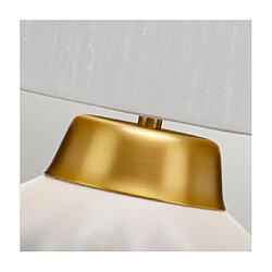 Avis Elstead Lighting Lampe de table Bexley Acier,Céramique,Faux Soie Blanc,Laiton brossé