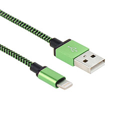 Acheter Wewoo Câble vert pour iPhone 6 & 6 Plus, 5 & 5S & 5C, iPad Air 2 & Air, mini 1/2/3, iPod touch 5 2m tissé style Lightning à USB données de synchronisation / de chargement,