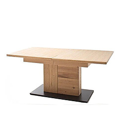 Pegane Table à manger extensible en chêne sobmre huilé - L.180-230 x H.77 x P.100 cm