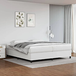 vidaXL Cadre de lit sans matelas blanc 200x200 cm similicuir 