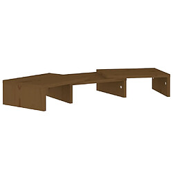 vidaXL Support de moniteur Marron miel 60x24x10,5cm Bois de pin solide