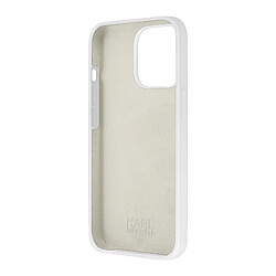 Coque Karl Lagerfeld iPhone 13 Mini Silicone Stack Logo blanc