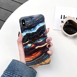 Wewoo Cas antichoc de TPU de texture de marbre brillant de pleine couverture pour l'iPhone X / XS