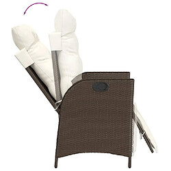 Acheter vidaXL Ensemble à manger de jardin et coussins 9 pcs marron poly rotin