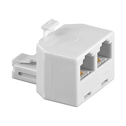 Goobay RJ11 T-adaptador - 4 WAY - 1Male - 2Females - Blanco