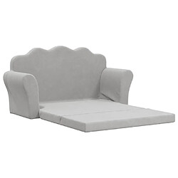 Acheter Maison Chic Canapé-lit convertible 2 places, Clic-Clac pour enfants gris clair peluche douce -GKD75404