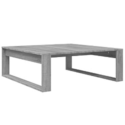 Maison Chic Table basse,Table Console Table d'appoint, Table pour salon Sonoma gris 100x100x35 cm Bois d'ingénierie -MN94908