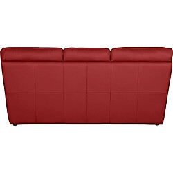 VENESETTI Canapé 3 places convertible en 100% tout cuir italien vachette OSIRIS, couleur rouge foncé pas cher