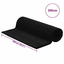 Acheter vidaXL Tapis de porte noir 100x300 cm fibre de coco touffeté