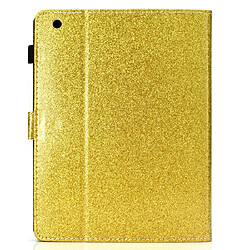 Avis Wewoo Smart Cover Etui à rabat horizontal en cuir verni avec paillettes pour iPad support et fente carte or