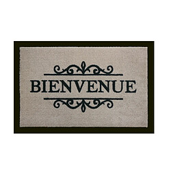 Pegane Tapis anti-poussière " Bienvenue beige " en polyamide - Largeur 40 x Longueur 60 cm