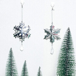 Avis Wewoo 2 pcs noël créatif creuse pendentif en fer accessoires scène décoration flocon de neige