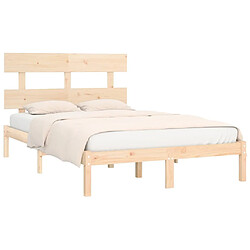 Avis Maison Chic Lit adulte - Lit simple Cadre de lit,Structure du lit Contemporain Bois massif 200x200 cm -MN15588