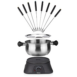 Fondue 1400w 8 fourchettes inox/noir - fo1109 - TRISTAR