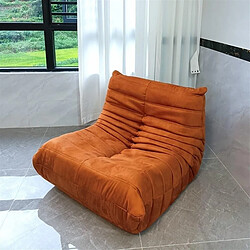 SoftEva Sans assemblage moderne ergonomique Bean Bag chaise velours côtelé plancher lounge chair Orange